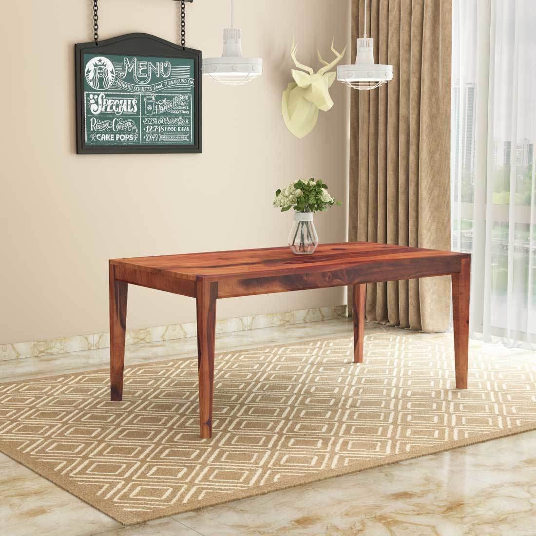 Premium Solid Wood 6 Seater Dining Table | (Without Chairs)
