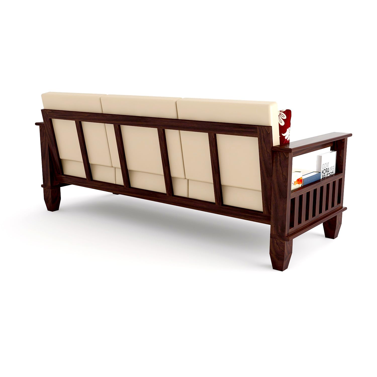 Solid Sheesham Wood 3 Seater Sofa Frame | Wooden Sofa
