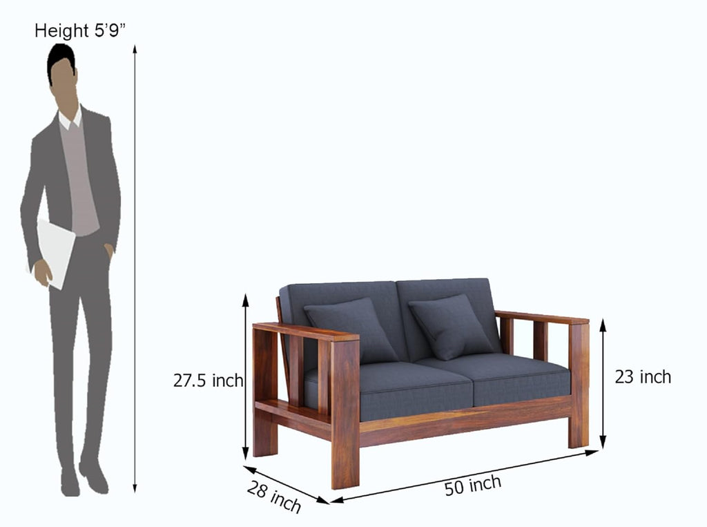 Premium Sheesham Wood Sofa Set (3+2+1 Seater)