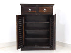 Solid Sheesham Wood Shoe Rack Cabinet with Drawer