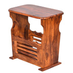 Solid Sheesham Wood Magazine Rack Side Table