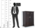 Solid Sheesham Wood Shoe Rack Cabinet with Drawer