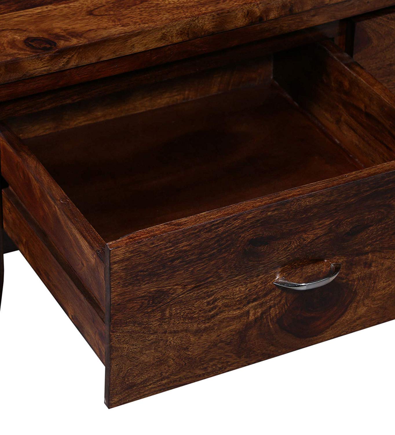 Sheesham Wood Coffee Table with Dual Drawers