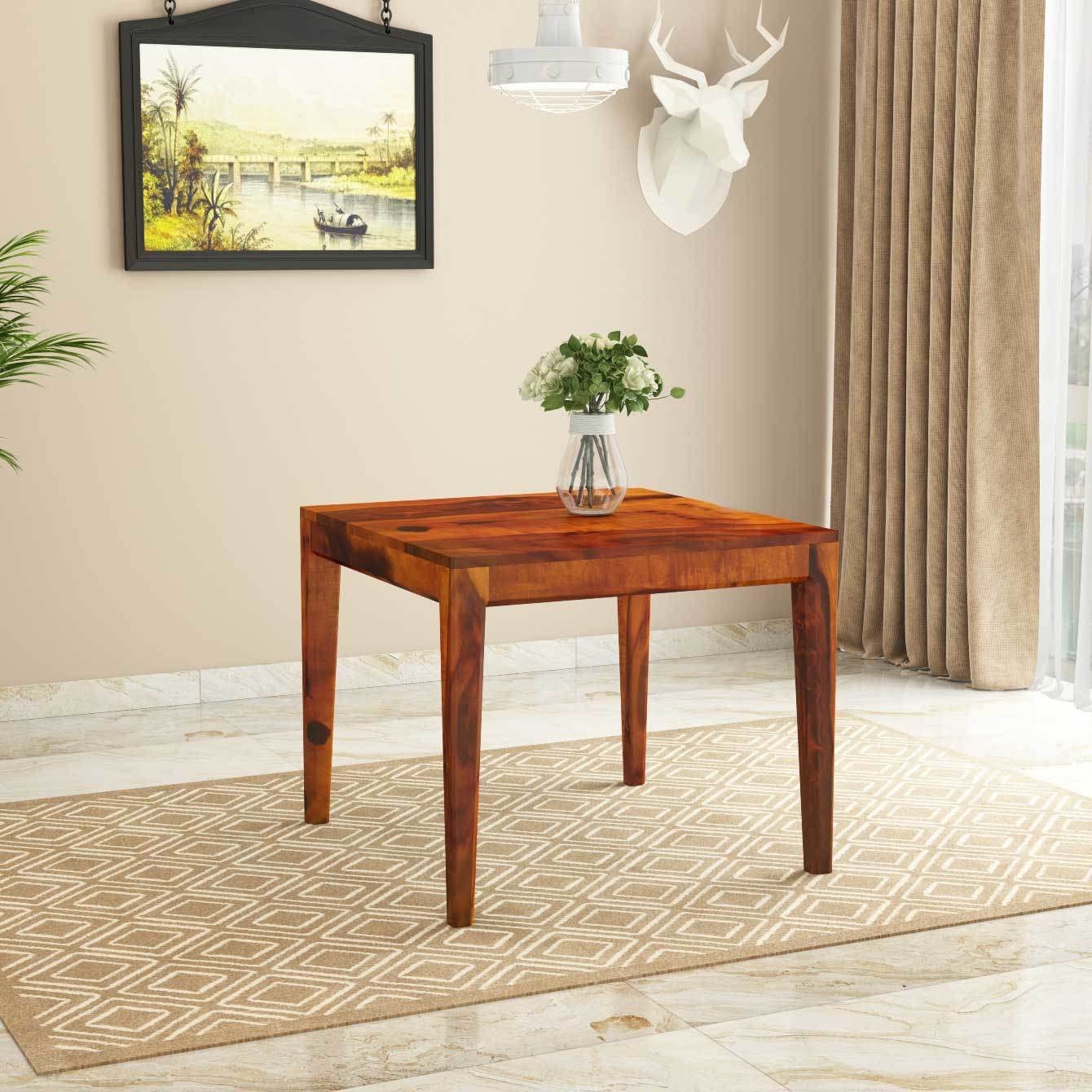 Solid Sheesham Wood 4 Seater Dining Table