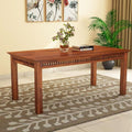 Solid Wood 6 Seater Dining Table – Honey Finish (Without Chairs)