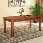 Solid Wood 6 Seater Dining Table – Honey Finish (Without Chairs)