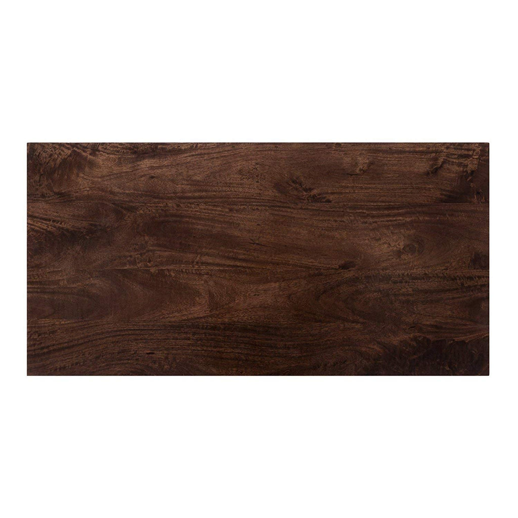 Solid Sheesham Wood Upholstered Stool | Wooden Ottoman