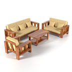 Premium Sheesham Wood Sofa Set (3+2+1 Seater)