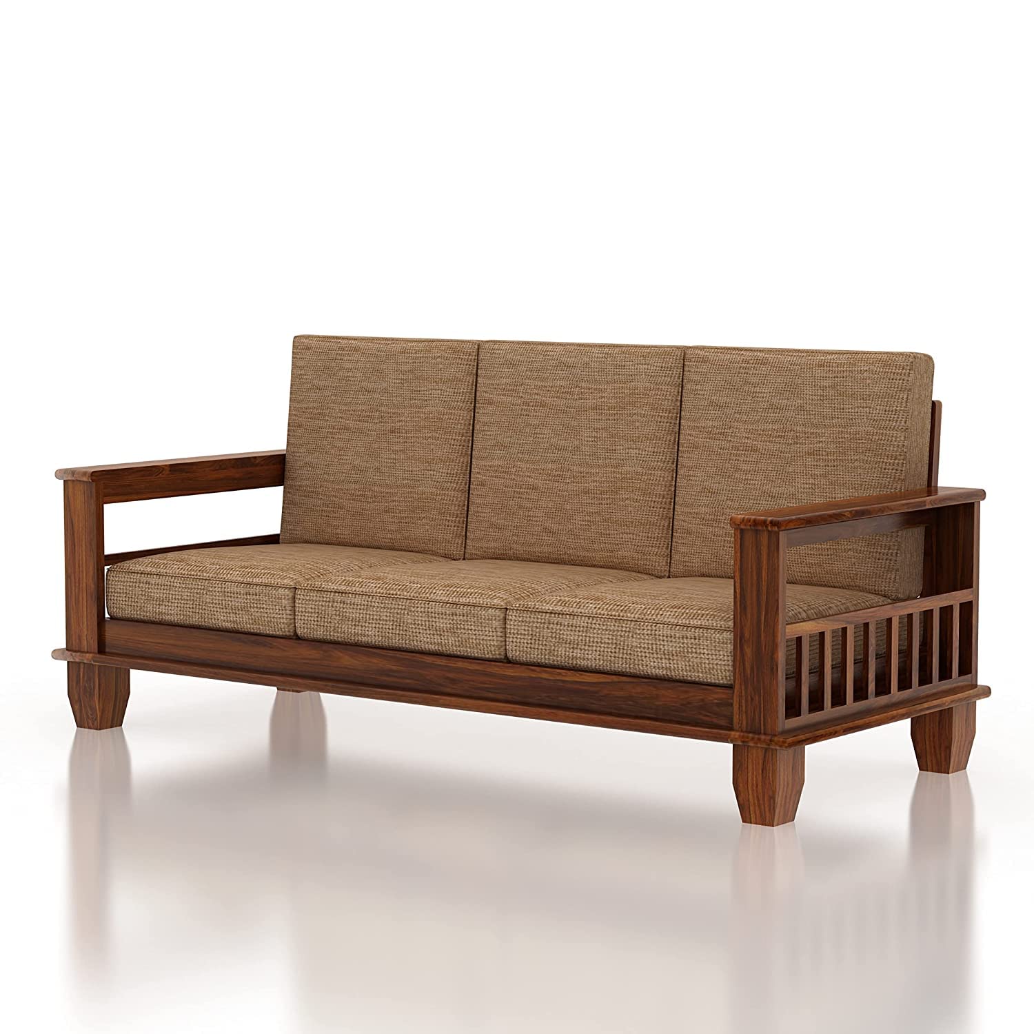 Solid Sheesham Wood Sofa Set (3+2 Seater) | Wooden Sofa