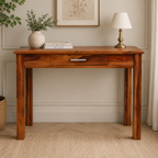 Solid Sheesham Wood Study Table with Drawer