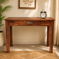 Solid Sheesham Wood Study Table with 2 Drawers